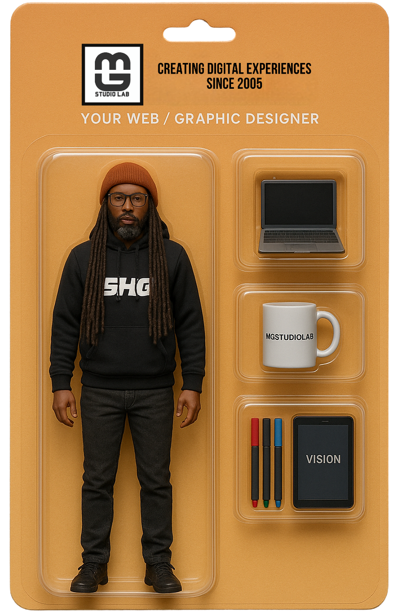 MGStudio Lab Action Figure Package - Web & Graphic Designer